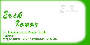 erik komor business card